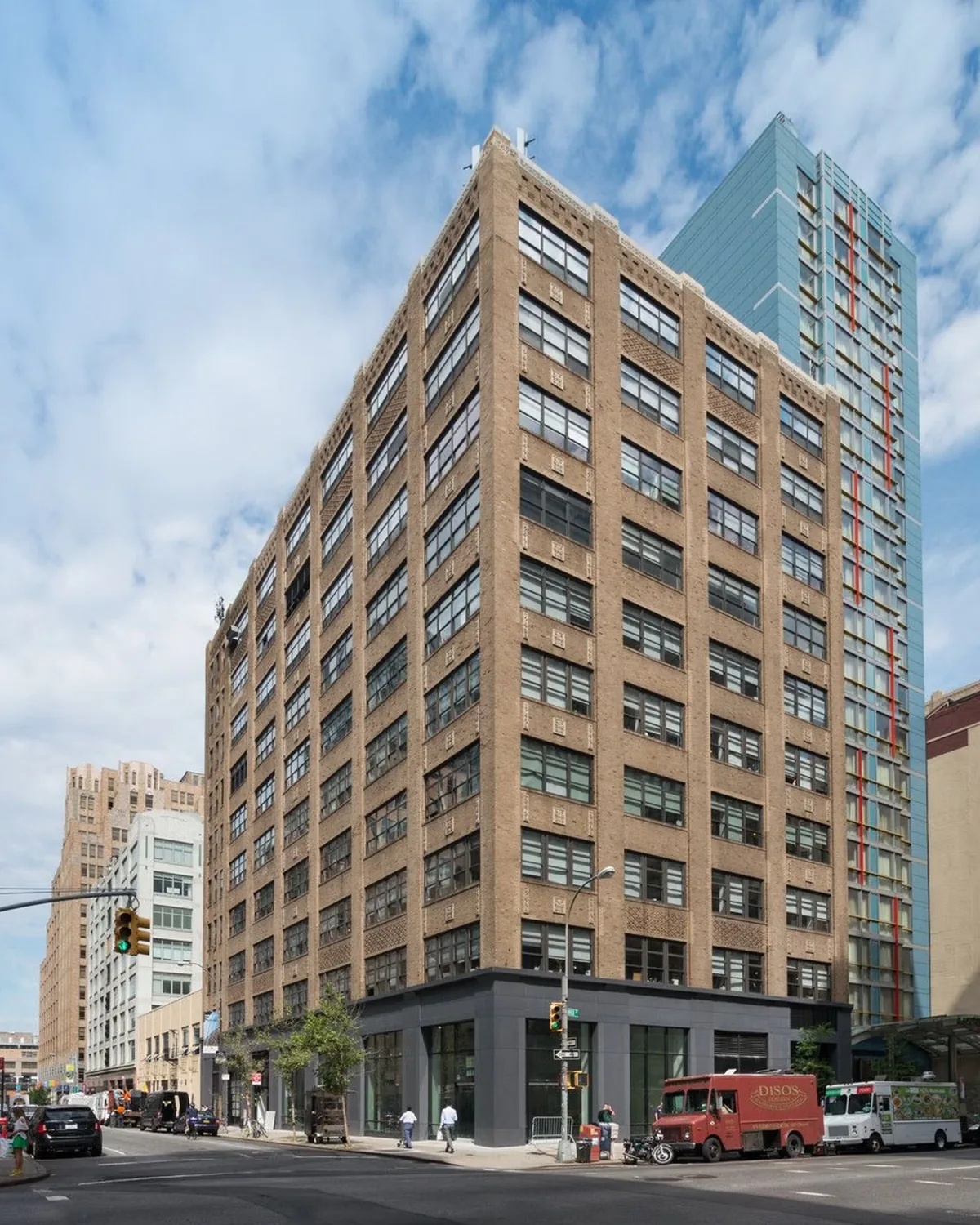 The brick loft building in Hudson Square, Manhattan that houses the SQS office.
